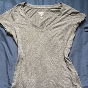 Vintage GARAGE Grey V-Neck Tee